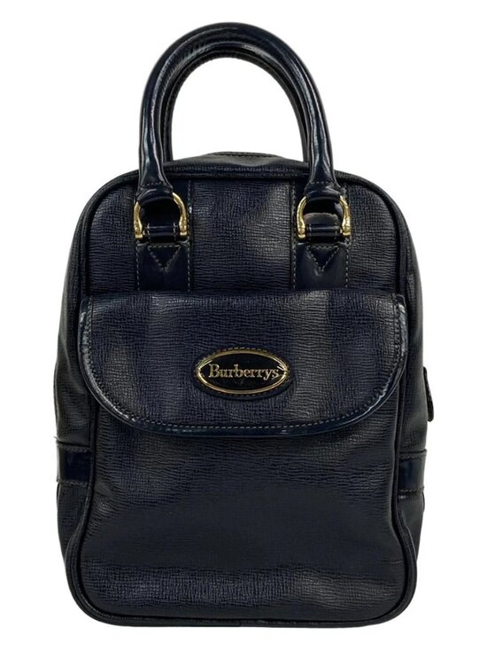 Burberry Handbags - Burberry's - Dark Navy Patent Leather Handbag
